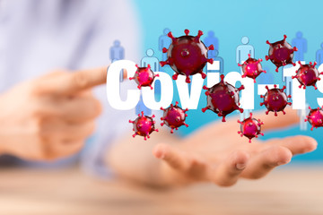 Coronavirus abstract background. Medical Genetics Bacteriological Microorganism..