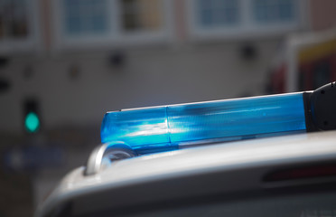 Blaulicht bei der polizei
