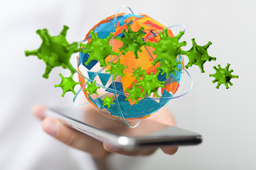 epidemic coronavirus 2019-nCoV, Novel Coronavirus Alert outbreak . Virus Covid 19-NCP. Spread of...