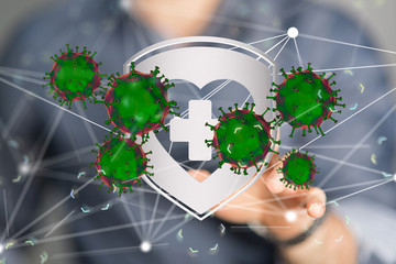 Coronavirus abstract background. protection Genetics Bacteriological Microorganism..