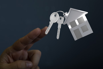 Real Estate Agent house hand concept.