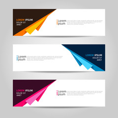 Fototapeta premium Colorful Banner background design. modern abstract template design.