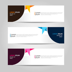 Naklejka premium Colorful Banner background design. modern abstract template design.