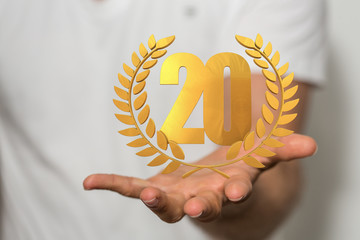 Template 3d  Years Anniversary Illustration.