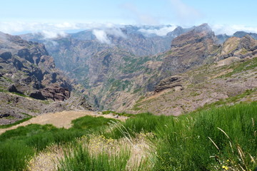 madeira, kahle berge, Berglandschaft Madeira