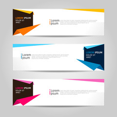 Naklejka premium Colorful Banner background design. modern abstract template design.