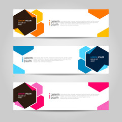 Naklejka premium Colorful Banner background design. modern abstract template design.