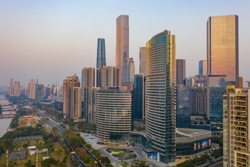 Aerial photography of Guangzhou urban CBD