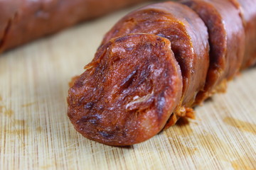 Spanish chorizo ​​cured with spices and smoke