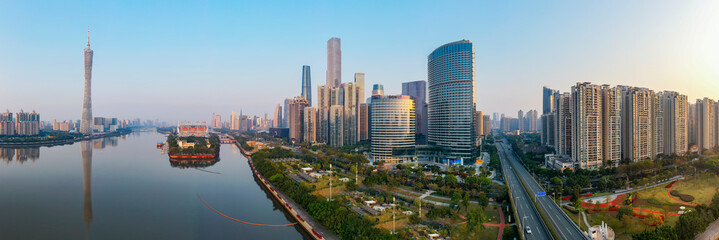 Aerial photography of urban scenery of Guangzhou, Guangdong, China