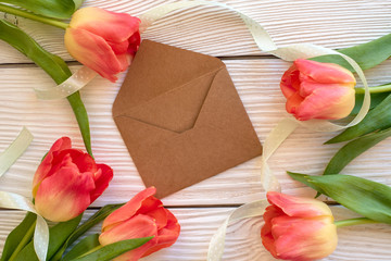 Spring flower on a wooden. Image