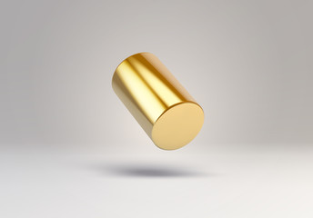3D vector element or simple isolated golden shape