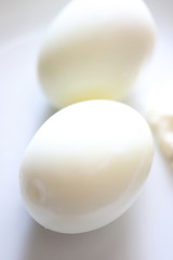 Boiled eggs with shell removed