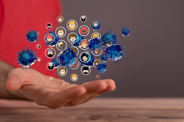 epidemic digital virus  3d protection.