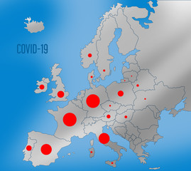 europa covid 19 mapa © SENKI