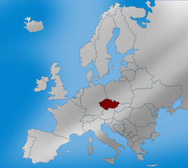 Czechy  Czech Republic eurpa mapa