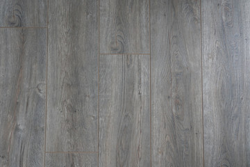 Texture of light grey wooden floor, top view