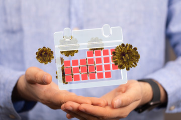 virus economic impact concept image.