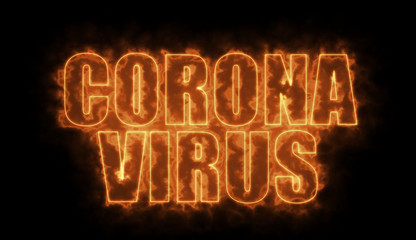 Text of "Corona Virus". Global disease, epidemic illness. 2019-ncov text 