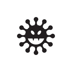Corona virus disease icon logo design vector template