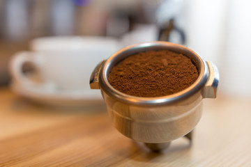 Portafilter and cup