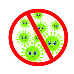 stop corona virus text illustration vector