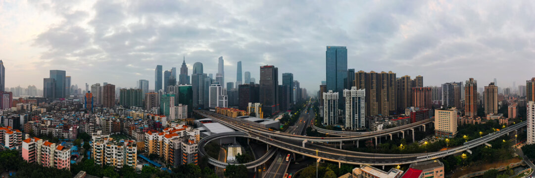 Aerial photo of Guangzhou City, China