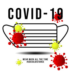 Coronavirus disease named COVID-19, dangerous virus vector illustration.