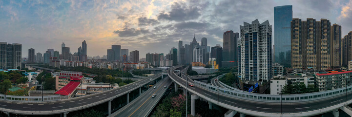 Aerial photo of Guangzhou City, China