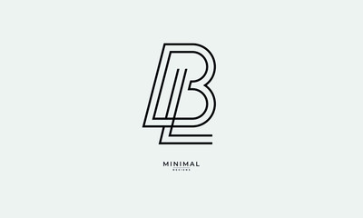 Alphabet letter icon logo BL or LB © iDESIGN_4U