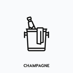 champagne icon vector. champagne sign symbol