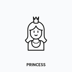 princess icon vector. princess sign symbol