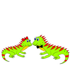 cute iguana  cartoon illustration vector