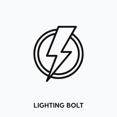 lighting bolt icon vector. lighting bolt sign symbol
