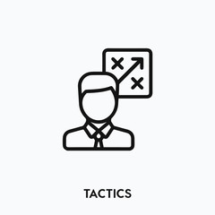 tactics icon vector. tactics sign symbol