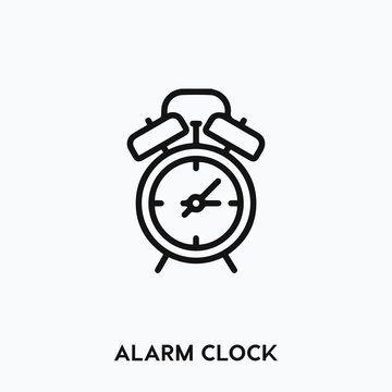 alarm clock icon vector. alarm clock sign symbol