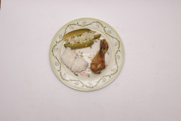 Kurczak z ryżem i ogórkiem © Rafa