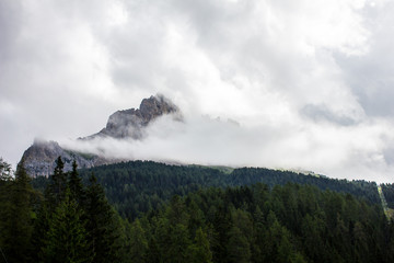 View of Latemar Mountain Range in the Dolomites