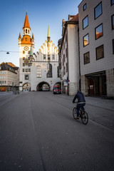 Altes Rathaus München, ein Montagmorgen ohne Verkehr