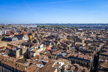Fototapeta na wymiar City of Bordeaux Aerial view, France