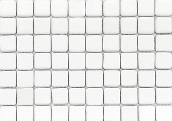 White pattern mosaic texture of abstract square ceramic tile background