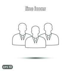 Businessman icon . Linear vector illustration. Thin line symbol for web use and mobile app logo. 