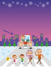 冬・年末の交通安全イメージ