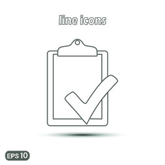 Checklist icon . Linear vector illustration. Thin line symbol for web use and mobile app logo. 