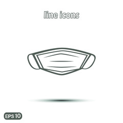 Medical mask. Linear vector illustration. Thin line symbol for web use and mobile app logo. 