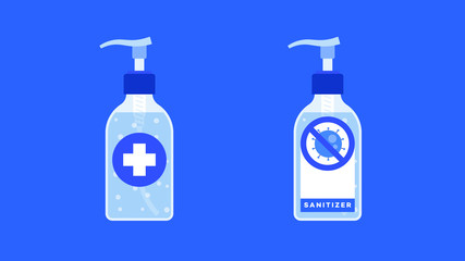 Flat vector sanitizer. Covid-19 protection
