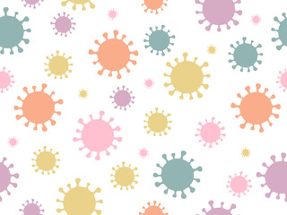 Coronavirus seamless pattern background. vector illustration 