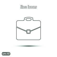 black briefcase isolated on white background