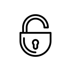 Unlock Vector Colour With Line Icon Illustration