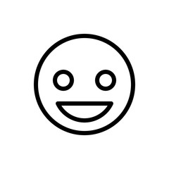 Smiley Vector Colour With Line Icon Illustration